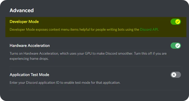 Enable Developer Mode